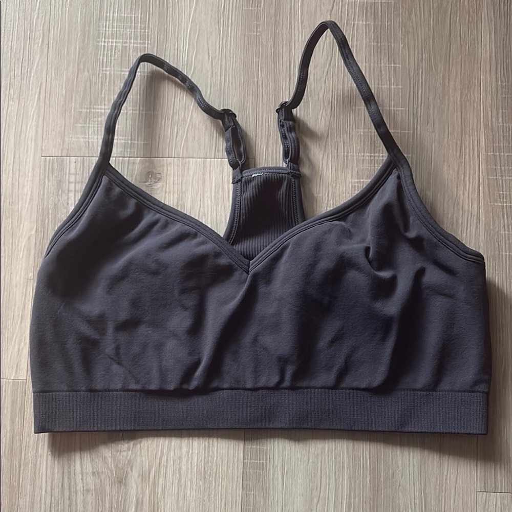 Grey Fabletics Sports Bra